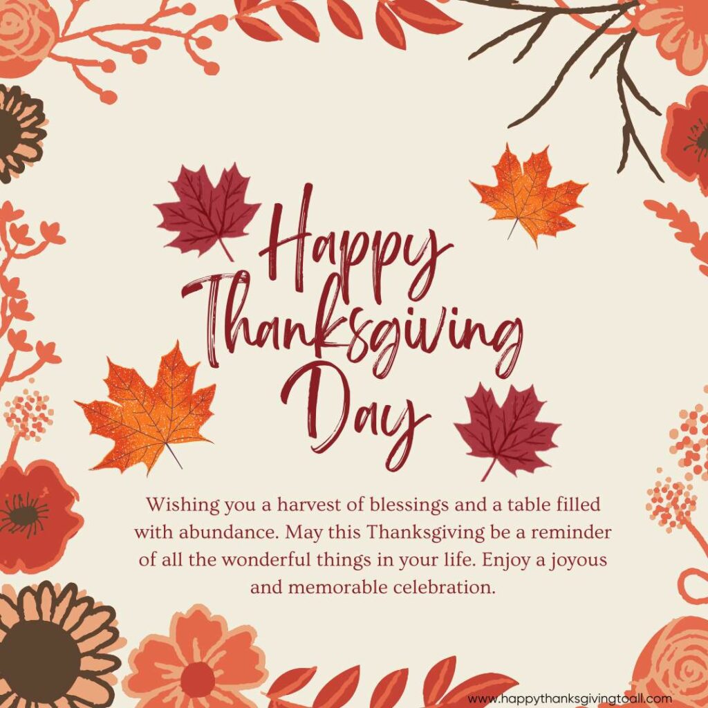 Happy Thanksgiving Day Wishes with Images