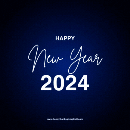 Animated Happy New Year 2024 Fireworks GIF