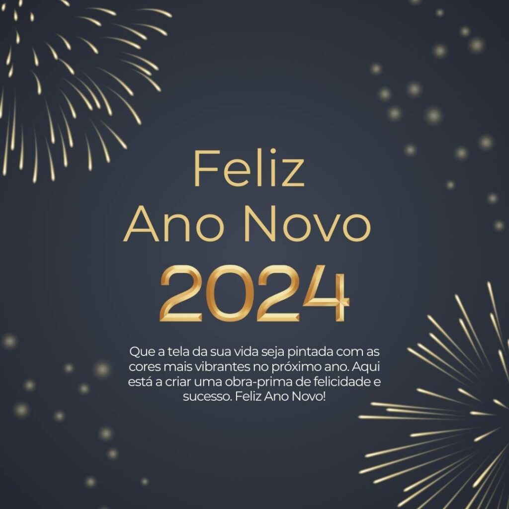 Imagens de cartões de feliz ano novo 2024