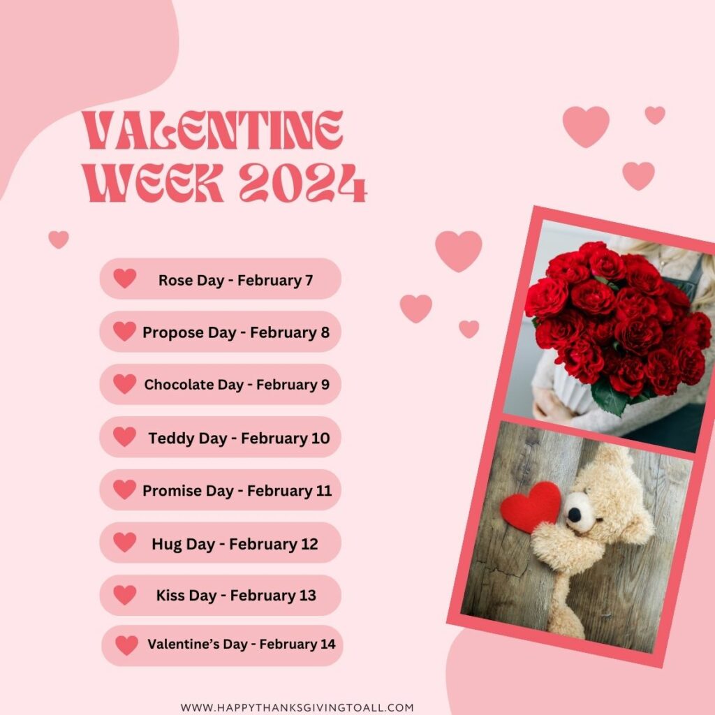 Valentine's Week List 2024