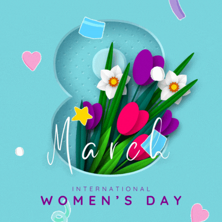 Happy International Women's Day 8th March GIF