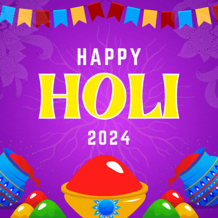 Happy Holi 2024 GIF Images