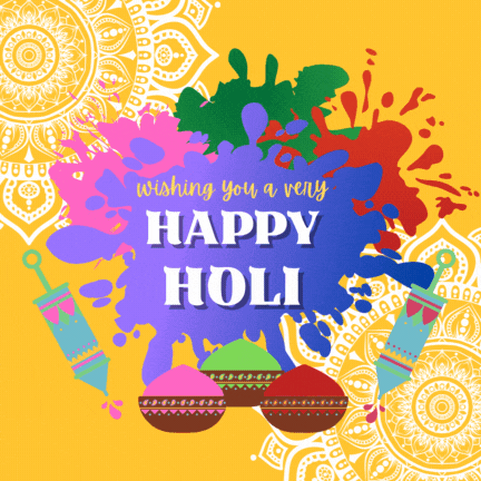 Wish You a very Happy Holi GIF