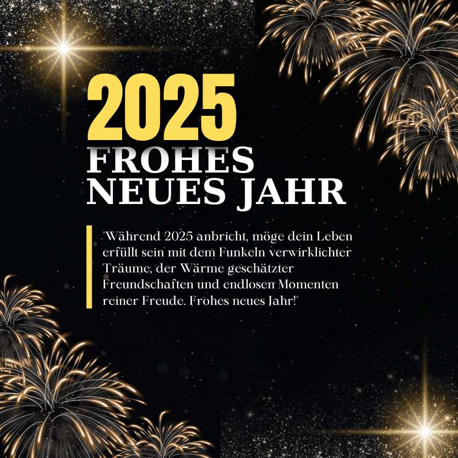 Frohes Neues Jahr 2025 Bilder und Wünsche