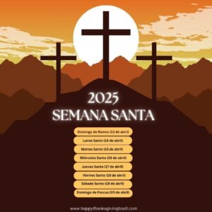Semana Santa 2025 Calendario, ¿Cuándo es Semana Santa en 2025?